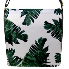 Green Banana Leaves Flap Closure Messenger Bag (s) by goljakoff