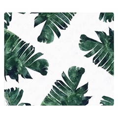 Green Banana Leaves Double Sided Flano Blanket (small)  by goljakoff