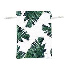 Green Banana Leaves Lightweight Drawstring Pouch (l) by goljakoff