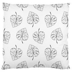 Doodle Leaves Large Cushion Case (one Side) by goljakoff