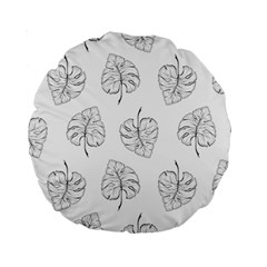 Doodle Leaves Standard 15  Premium Round Cushions by goljakoff