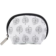 Doodle Leaves Accessory Pouch (small) by goljakoff