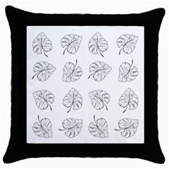 Fallen Leaves Throw Pillow Case (black) by goljakoff