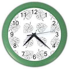 Fallen Leaves Color Wall Clock