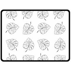 Fallen Leaves Double Sided Fleece Blanket (large)  by goljakoff