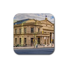 Solis Theater Exterior View, Montevideo, Uruguay Rubber Coaster (square)  by dflcprintsclothing