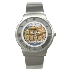 Solis Theater Exterior View, Montevideo, Uruguay Stainless Steel Watch by dflcprintsclothing