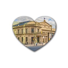 Solis Theater Exterior View, Montevideo, Uruguay Heart Coaster (4 Pack)  by dflcprintsclothing