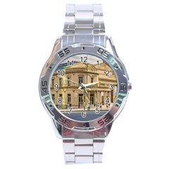 Solis Theater Exterior View, Montevideo, Uruguay Stainless Steel Analogue Watch by dflcprintsclothing