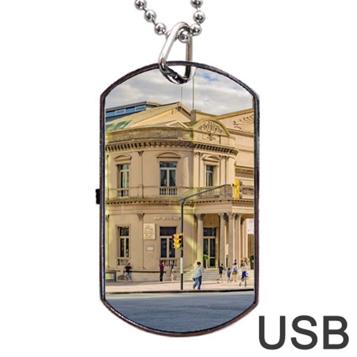 Solis Theater Exterior View, Montevideo, Uruguay Dog Tag USB Flash (Two Sides)