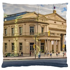 Solis Theater Exterior View, Montevideo, Uruguay Large Flano Cushion Case (one Side) by dflcprintsclothing