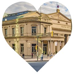 Solis Theater Exterior View, Montevideo, Uruguay Wooden Puzzle Heart by dflcprintsclothing