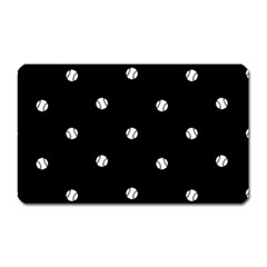 Black And White Baseball Motif Pattern Magnet (rectangular)