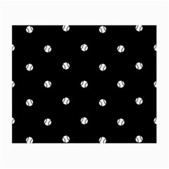 Black And White Baseball Motif Pattern Small Glasses Cloth by dflcprintsclothing