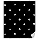 Black And White Baseball Motif Pattern Canvas 8  x 10  8.15 x9.66  Canvas - 1