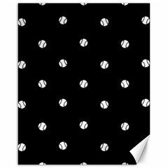 Black And White Baseball Motif Pattern Canvas 16  X 20  by dflcprintsclothing