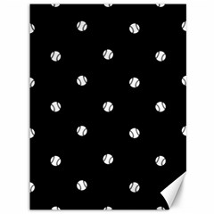 Black And White Baseball Motif Pattern Canvas 36  X 48  by dflcprintsclothing