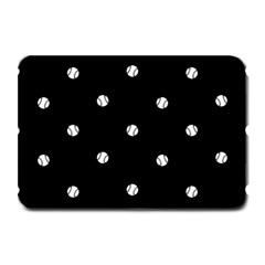 Black And White Baseball Motif Pattern Plate Mats