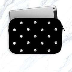 Black And White Baseball Motif Pattern Apple Ipad Mini Zipper Cases by dflcprintsclothing