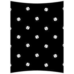 Black And White Baseball Motif Pattern Back Support Cushion