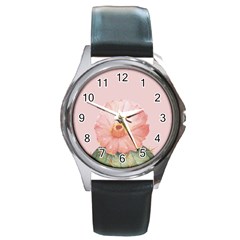 Rose Cactus Round Metal Watch by goljakoff