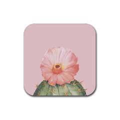 Rose Cactus Rubber Coaster (square)  by goljakoff