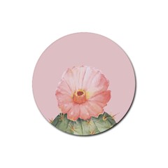 Rose Cactus Rubber Coaster (round)  by goljakoff