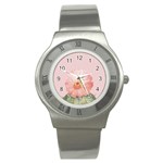 Rose cactus Stainless Steel Watch Front