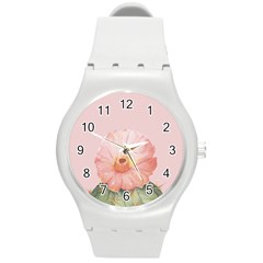 Rose Cactus Round Plastic Sport Watch (m) by goljakoff