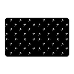 Black And White Tennis Motif Print Pattern Magnet (rectangular) by dflcprintsclothing