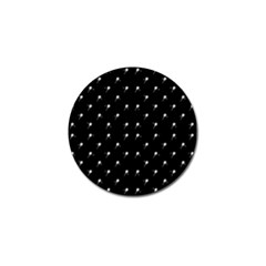 Black And White Tennis Motif Print Pattern Golf Ball Marker