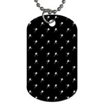 Black And White Tennis Motif Print Pattern Dog Tag (Two Sides) Front