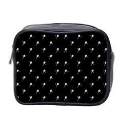 Black And White Tennis Motif Print Pattern Mini Toiletries Bag (two Sides) by dflcprintsclothing