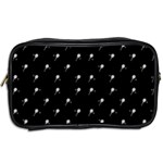 Black And White Tennis Motif Print Pattern Toiletries Bag (Two Sides) Back