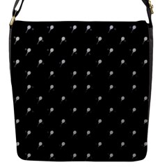 Black And White Tennis Motif Print Pattern Flap Closure Messenger Bag (s) by dflcprintsclothing