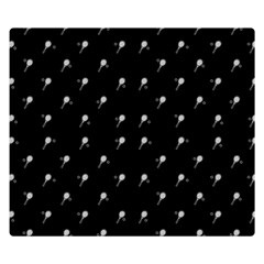 Black And White Tennis Motif Print Pattern Double Sided Flano Blanket (small)  by dflcprintsclothing