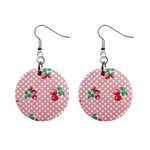 Retro Cherry Mini Button Earrings Front