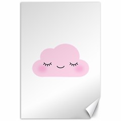 Pink Cloud Canvas 12  X 18  by CuteKingdom