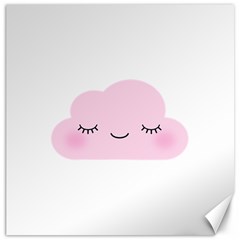 Pink Cloud Canvas 16  X 16  by CuteKingdom