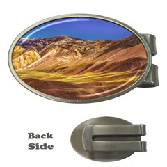 Colored Mountains Landscape, La Rioja, Argentina Money Clips (oval) 