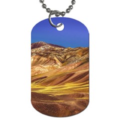 Colored Mountains Landscape, La Rioja, Argentina Dog Tag (one Side) by dflcprintsclothing