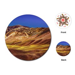 Colored Mountains Landscape, La Rioja, Argentina Playing Cards Single Design (round)