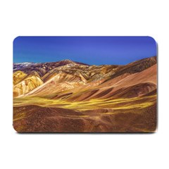 Colored Mountains Landscape, La Rioja, Argentina Small Doormat  by dflcprintsclothing