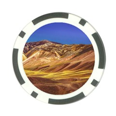 Colored Mountains Landscape, La Rioja, Argentina Poker Chip Card Guard by dflcprintsclothing