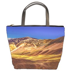 Colored Mountains Landscape, La Rioja, Argentina Bucket Bag by dflcprintsclothing