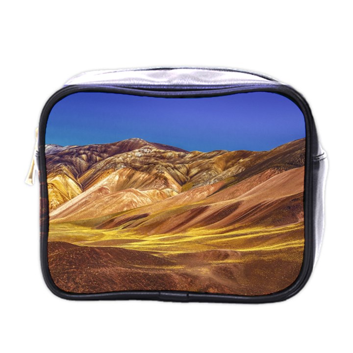 Colored Mountains Landscape, La Rioja, Argentina Mini Toiletries Bag (One Side)