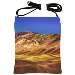 Colored Mountains Landscape, La Rioja, Argentina Shoulder Sling Bag by dflcprintsclothing