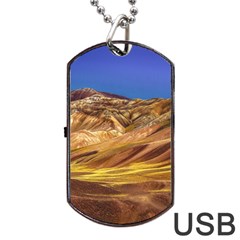 Colored Mountains Landscape, La Rioja, Argentina Dog Tag Usb Flash (one Side) by dflcprintsclothing