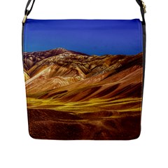 Colored Mountains Landscape, La Rioja, Argentina Flap Closure Messenger Bag (l) by dflcprintsclothing