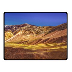 Colored Mountains Landscape, La Rioja, Argentina Double Sided Fleece Blanket (small) 